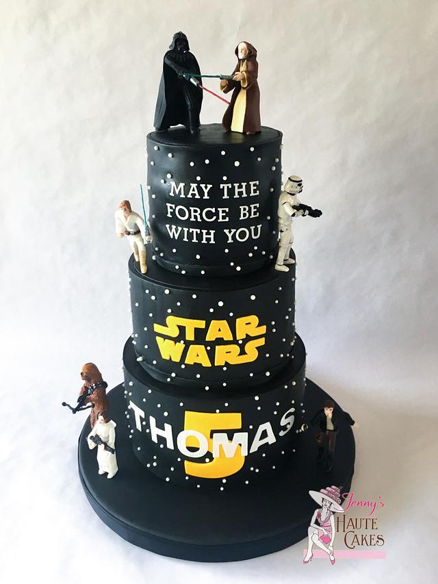 Star Wars - Decorated Cake by Jenny Kennedy Jenny's Haute - CakesDecor