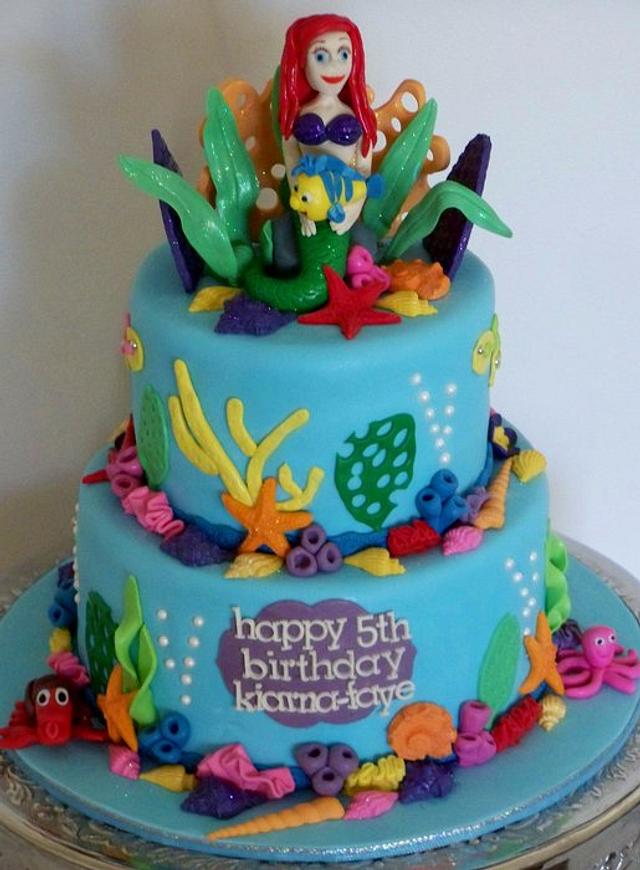 2 Tier Little Mermaid - Decorated Cake by Cakes and - CakesDecor