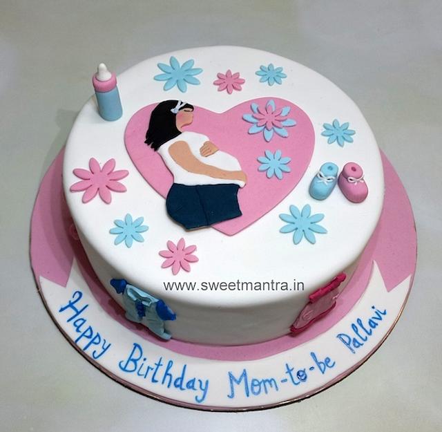 Cake For Mom To Be Decorated Cake By Sweet Mantra Cakesdecor