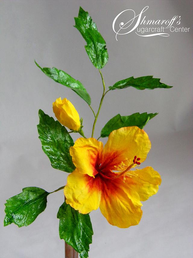 Wafer paper Hibiscus flower