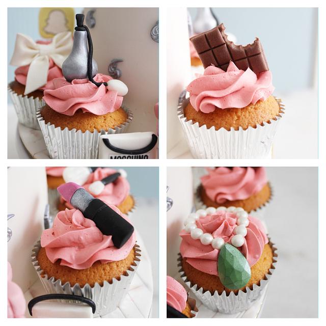 Fashion/makeup Cake and cupcake