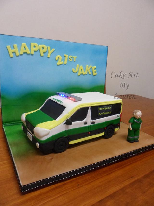 Ambulance Cake - Decorated Cake by Lauren - CakesDecor