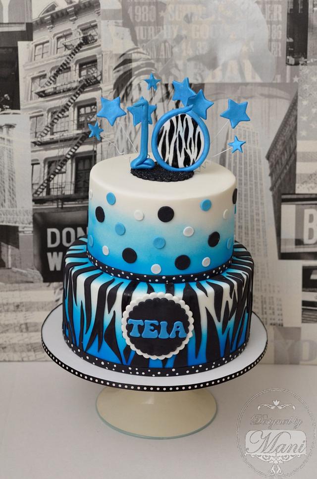 10th Birthday cake - Decorated Cake by designed by mani - CakesDecor
