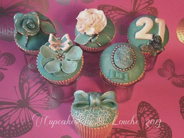 21st Birthday cupcakes