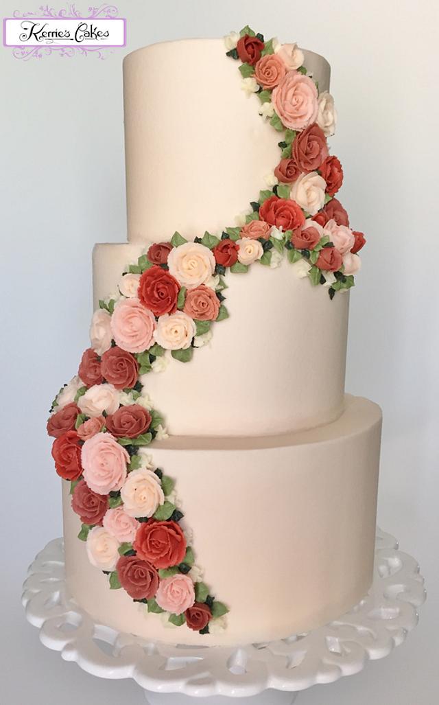 Blush and Bashful Decorated Cake by vivalabuttercream CakesDecor