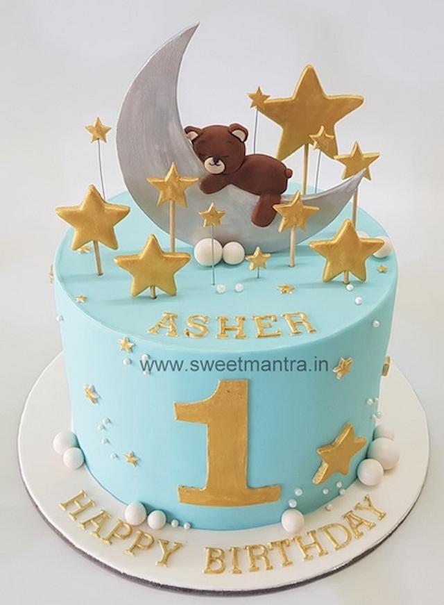 Night Sky 'Twinkle Twinkle Little Star' Cake using Sweet Stamps - Cakes by  Lynz