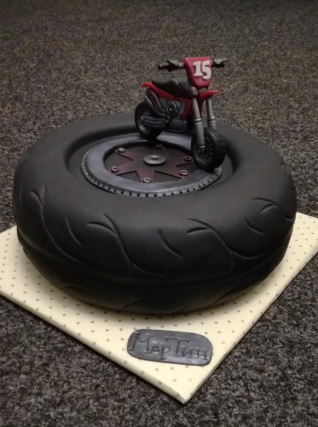 Motocross boy cake - Decorated Cake by My Magic Cakes - CakesDecor