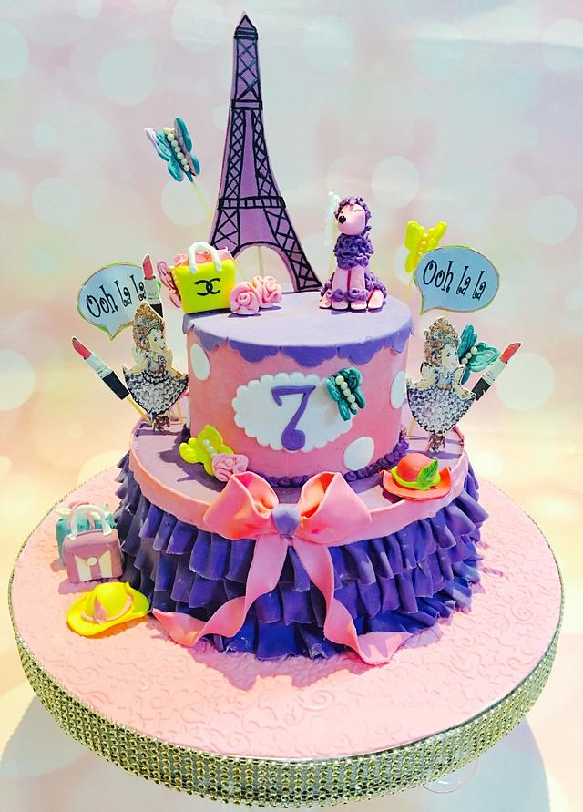 Fancy Nancy cake - Decorated Cake by Aakanksha - CakesDecor