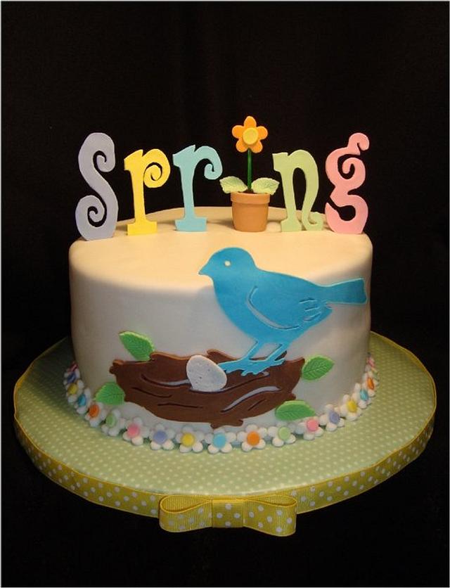 Spring Has Sprung Cake & Cupcake Tower