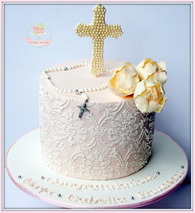 1st Communion - Decorated Cake by Jo Finlayson (Jo Takes - CakesDecor