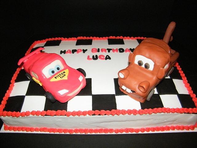 Cars themed birthday cake