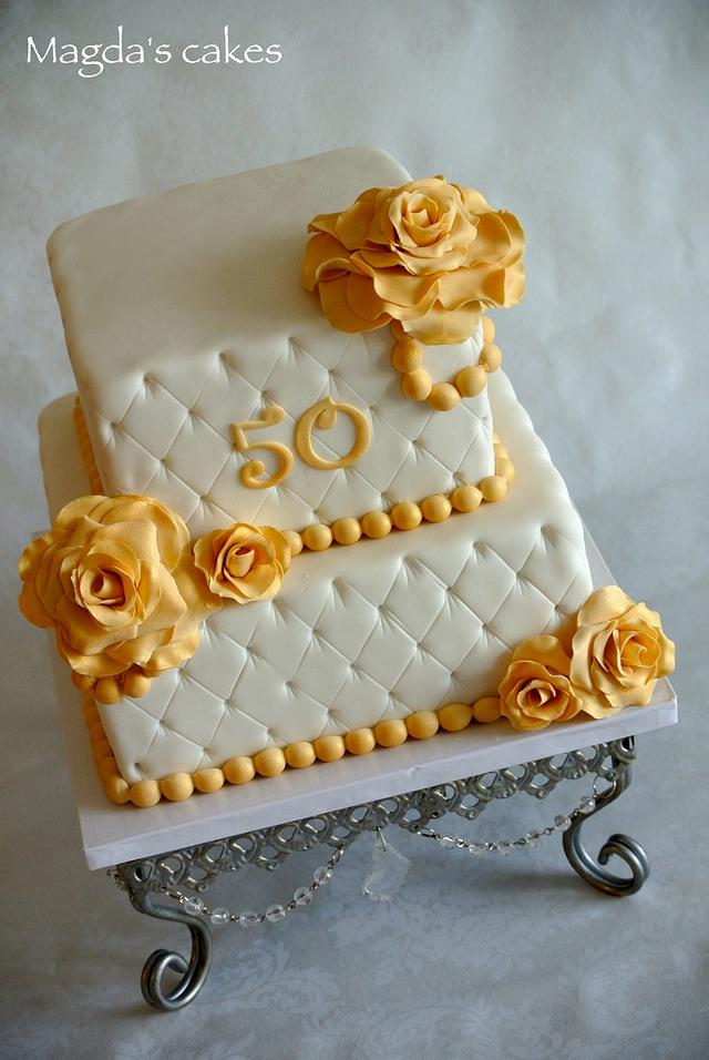 50th wedding anniversary - Cake by Magda's cakes - CakesDecor