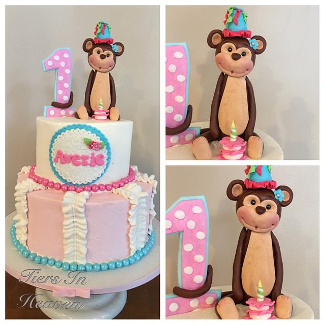 Monkey birthday cake