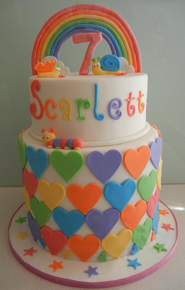 Rainbow Heart Cake - Cake by BlissfulCakeCreations - CakesDecor