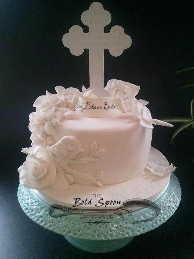 Communion cake - Decorated Cake by The Bold Spoon - CakesDecor