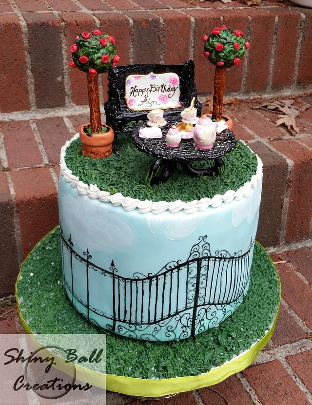 Garden Party Cake - Cake by Shiny Ball Cakes & Creations - CakesDecor