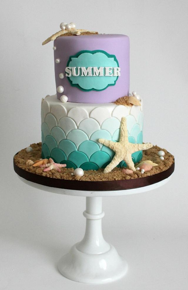 Little Mermaid Theme Inspired Cake Cake By La Fabrik A Cakesdecor