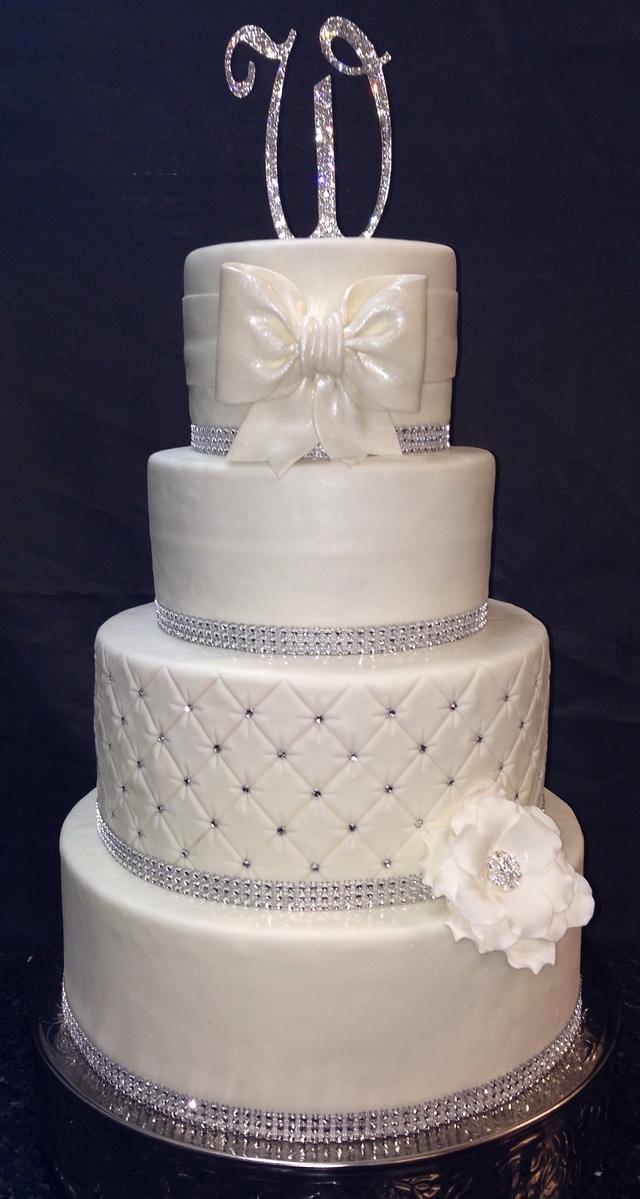 White Wedding Cake - Decorated Cake by Melanie Mangrum - CakesDecor