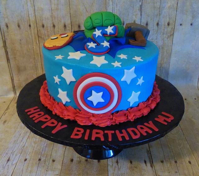 Super Hero 5th Birthday Cake by DaniellesSweetSide