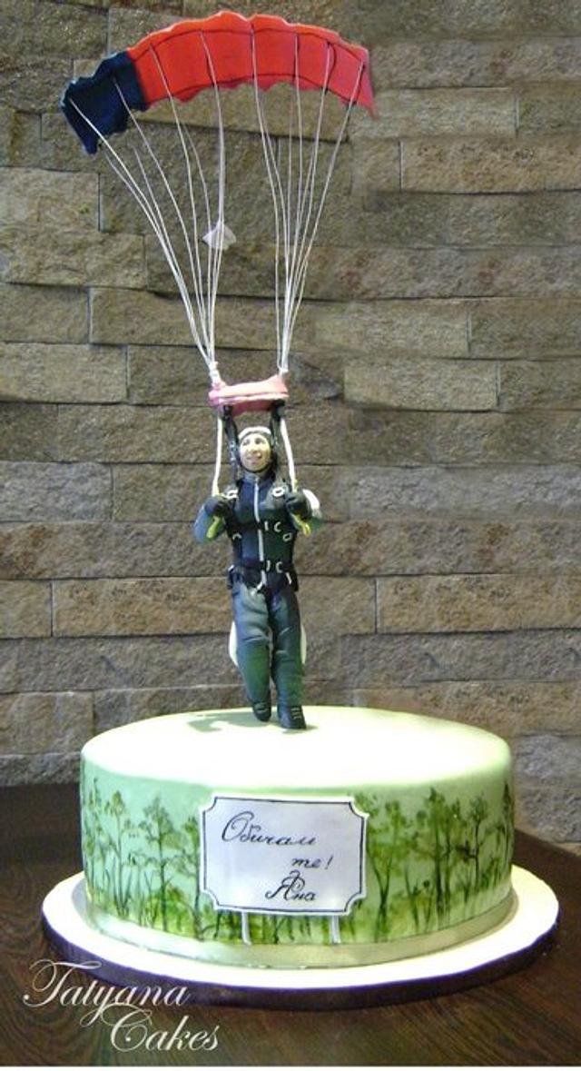Parachuting Birthday Cake Topper Personalized Indoor - Etsy