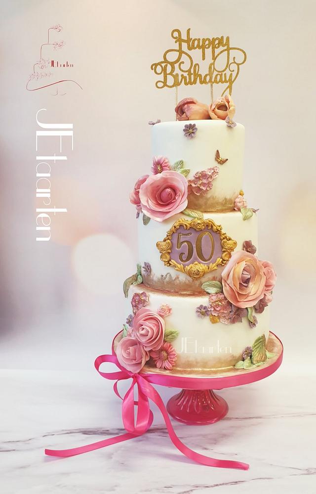 Surprisebirthday 50 years birthday cake Cake by CakesDecor