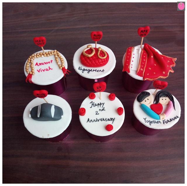 Sweet Creams - 8 Customized anniversary cupcakes for the... | Facebook