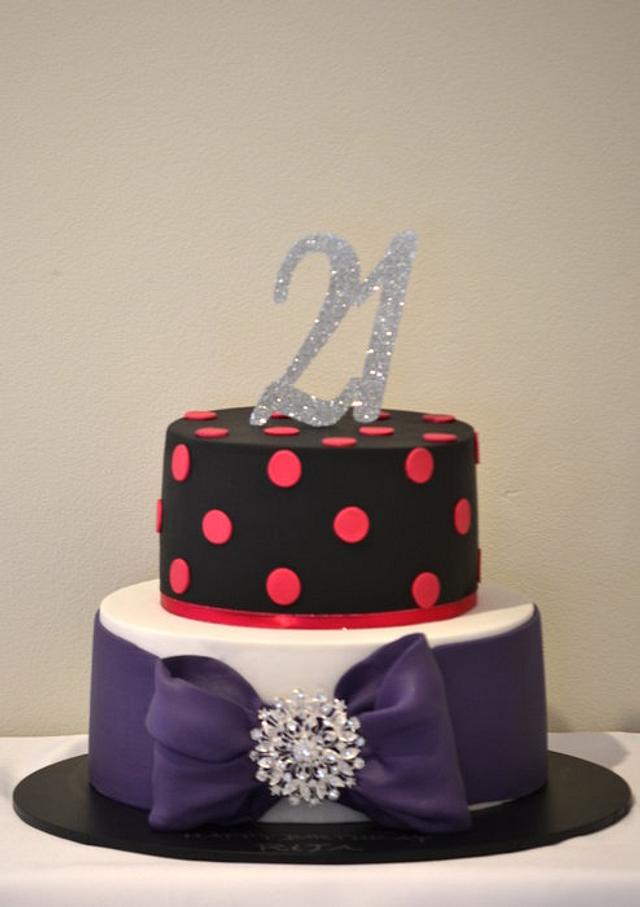 21st birthday cake - Cake by Sue Ghabach - CakesDecor