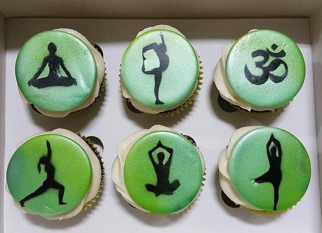 Yoga. Birthday Cupcakes