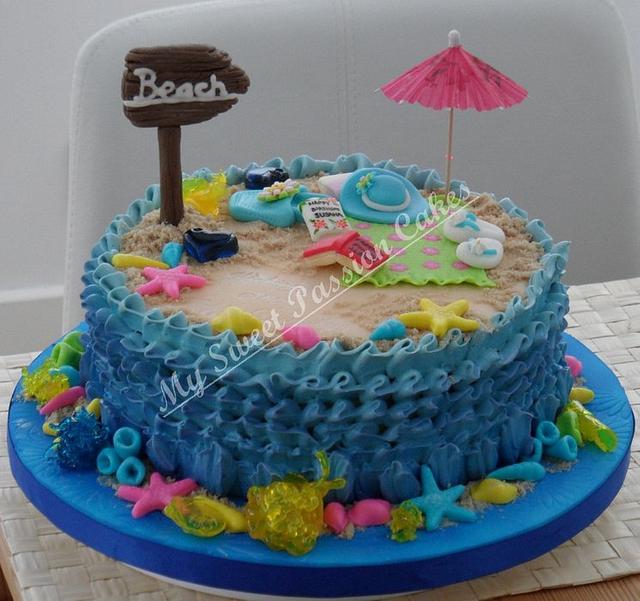 Beach - Decorated Cake by Beata Khoo - CakesDecor