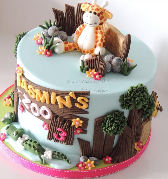 Little Zoo Cake Cake By Shereen Cakesdecor