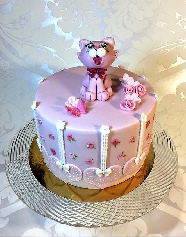 With cat - Decorated Cake by Frufi - CakesDecor