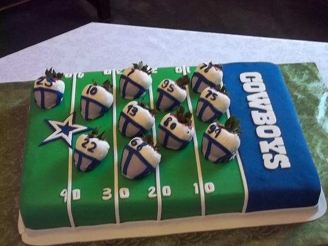 Dallas Cowboys Strawberries Cake By Alissa Newlin Cakesdecor