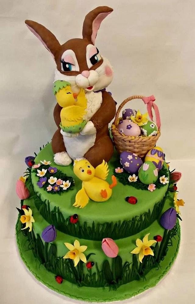 Easter Bunny Decorated Cake by IrinaAdriana CakesDecor