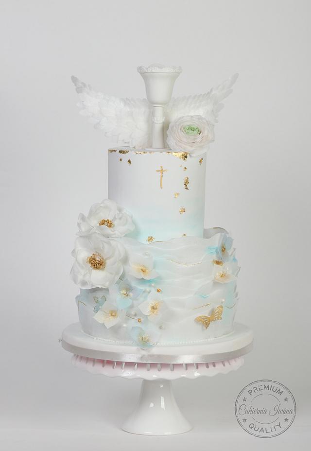 First Communion Cake - Decorated Cake by Adrian Zarow - CakesDecor