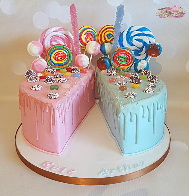 Split Lolly Drip Cake Decorated Cake By Michelle CakesDecor