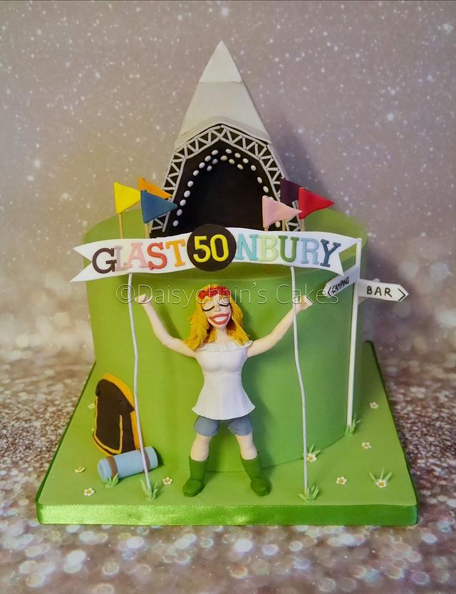 Glastonbury 50th birthday cake