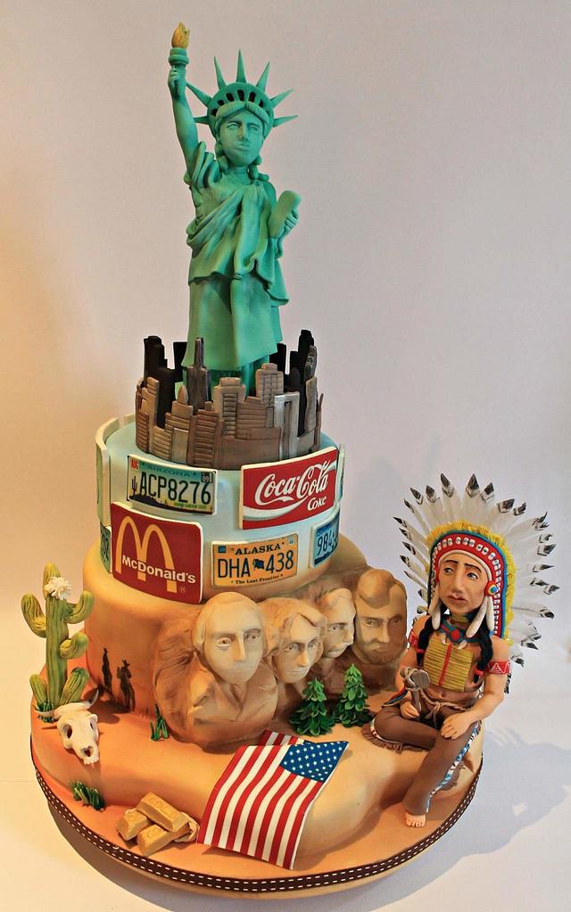 U.S.A. Cake - Decorated Cake by Sabrina Di Clemente - CakesDecor