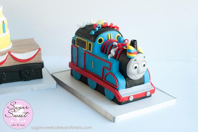 Thomas with Birthday Trailer Cake