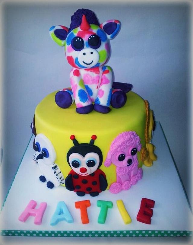 Beanie boo's cake - Decorated Cake by Time for Tiffin - CakesDecor