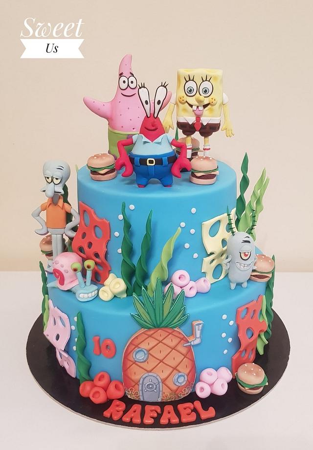 Sponge Bob and friends - Decorated Cake by Gabriela - CakesDecor