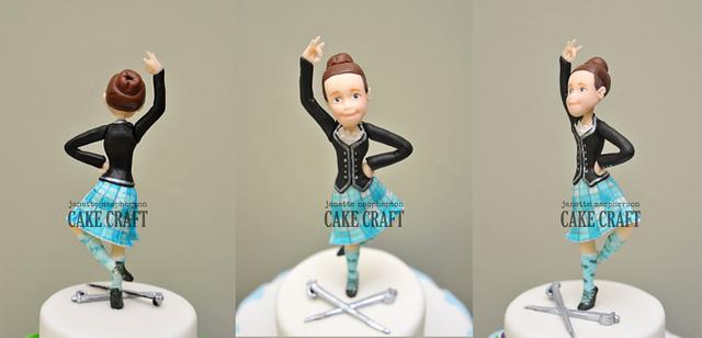 Scottish Highland Dancing Mix Stand Up Premium Card Cake Toppers
