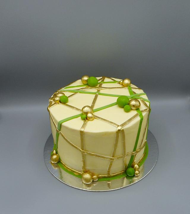 Gold - green inspiration - Decorated Cake by Janka - CakesDecor