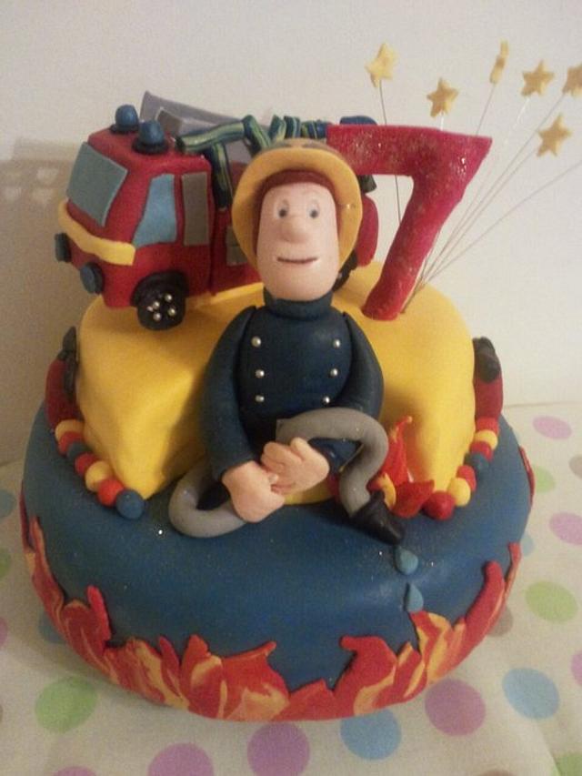 fireman sam - Decorated Cake by Isabelle Young - CakesDecor