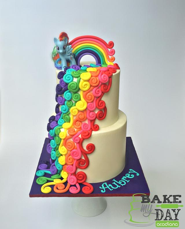 Bright swirls - Decorated Cake by Bake My Day Acadiana - CakesDecor