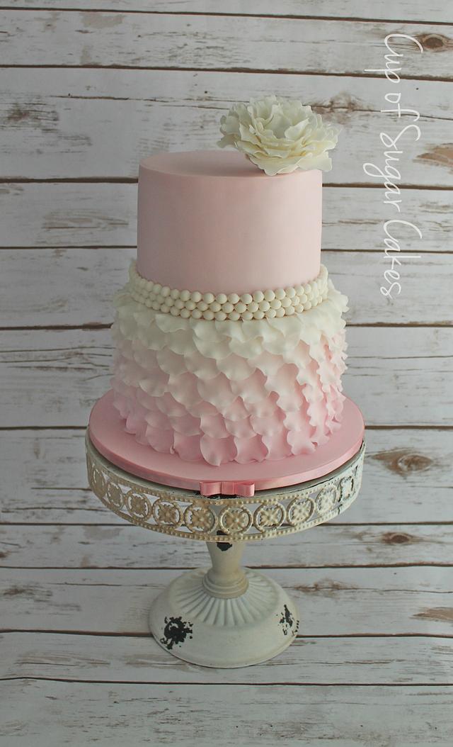 Shabby Chic Baby Shower Cake - Cake by Nichole Stiglich - CakesDecor