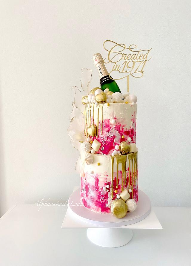 Champagne bubble Cake 💛🍾💛 - Decorated Cake by - CakesDecor