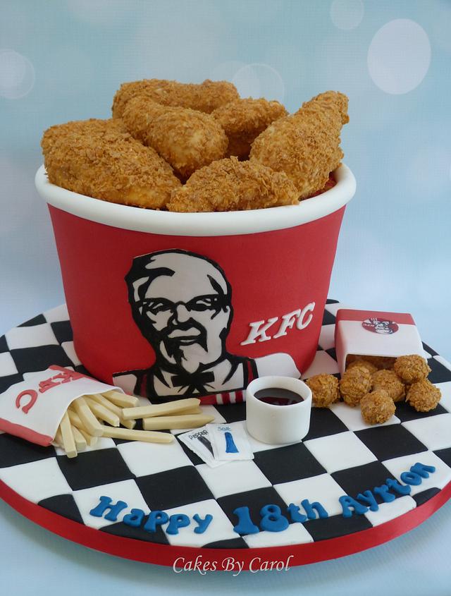 KFC Bucket Decorated Cake by Carol CakesDecor
