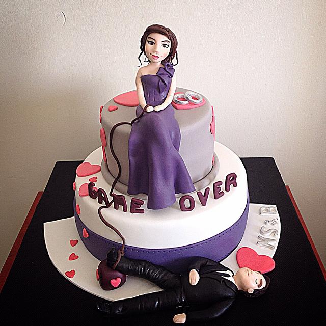Game Over Bachelor Party Cake - BPC-0088 | Bachelor Party Cakes
