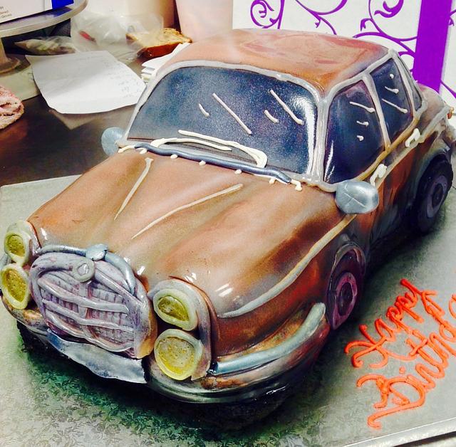 Old car - Decorated Cake by Enchanted Bakes by Timothy - CakesDecor