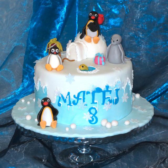 Pingu' 3rd birthday cake - June 2011 - Decorated Cake by - CakesDecor
